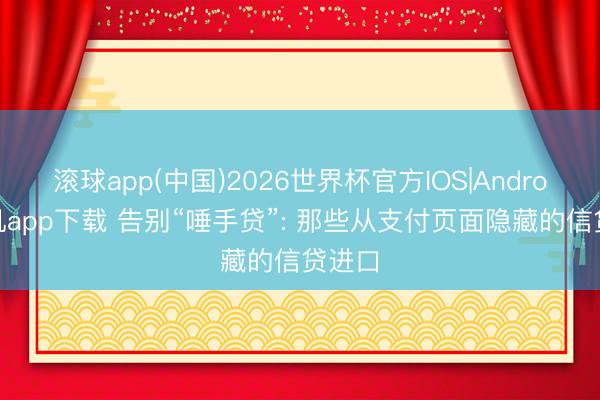 滚球app(中国)2026世界杯官方IOS|Android手机app下载 告别“唾手贷”: 那些从支付页面隐藏的信贷进口