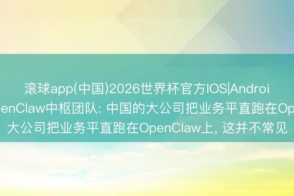 滚球app(中国)2026世界杯官方IOS|Android手机app下载 对话OpenClaw中枢团队: 中国的大公司把业务平直跑在OpenClaw上， 这并不常见