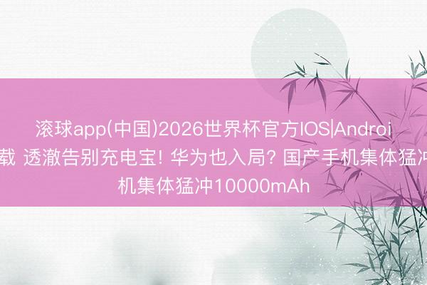 滚球app(中国)2026世界杯官方IOS|Android手机app下载 透澈告别充电宝! 华为也入局? 国产手机集体猛冲10000mAh