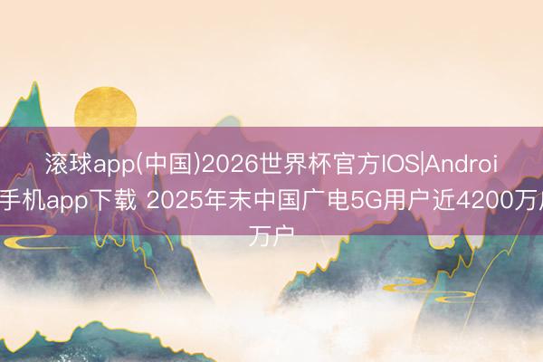 滚球app(中国)2026世界杯官方IOS|Android手机app下载 2025年末中国广电5G用户近4200万户
