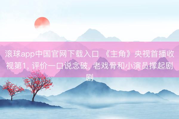 滚球app中国官网下载入口 《主角》央视首播收视第1， 评价一口说念破， 老戏骨和小演员撑起剧