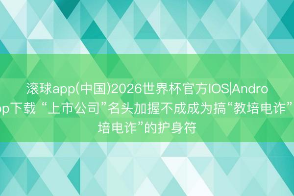 滚球app(中国)2026世界杯官方IOS|Android手机app下载 “上市公司”名头加握不成成为搞“教培电诈”的护身符