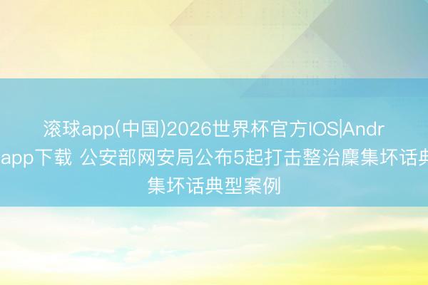 滚球app(中国)2026世界杯官方IOS|Android手机app下载 公安部网安局公布5起打击整治麇集坏话典型案例