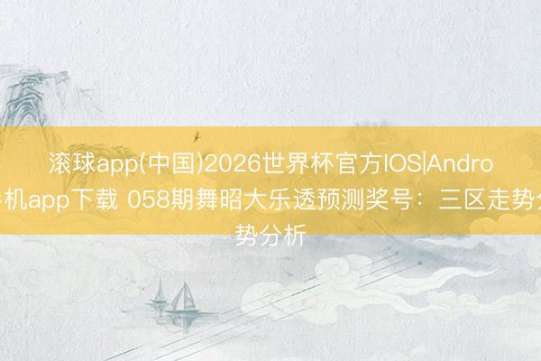 滚球app(中国)2026世界杯官方IOS|Android手机app下载 058期舞昭大乐透预测奖号：三区走势分析