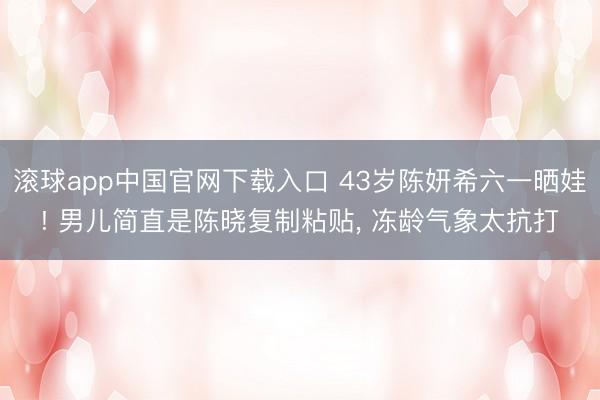 滚球app中国官网下载入口 43岁陈妍希六一晒娃! 男儿简直是陈晓复制粘贴， 冻龄气象太抗打
