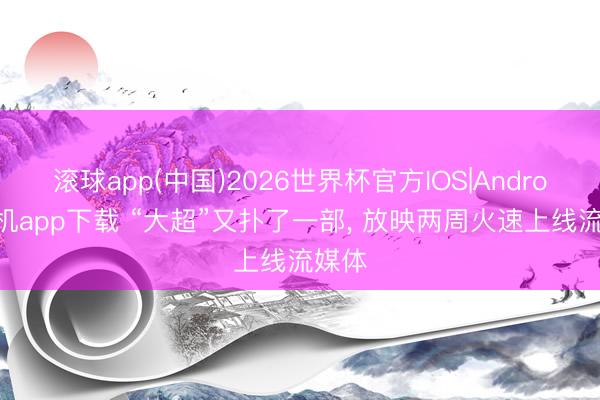 滚球app(中国)2026世界杯官方IOS|Android手机app下载 “大超”又扑了一部， 放映两周火速上线流媒体