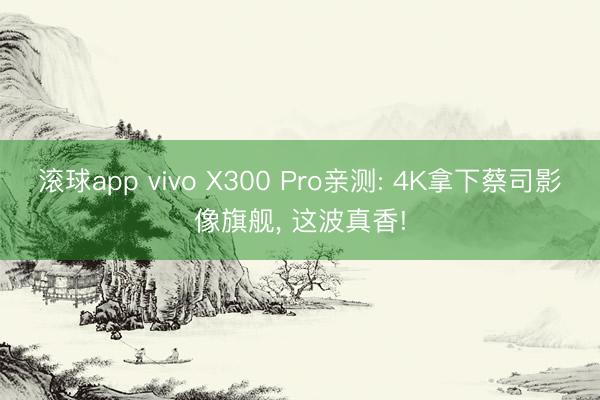 滚球app vivo X300 Pro亲测: 4K拿下蔡司影像旗舰， 这波真香!