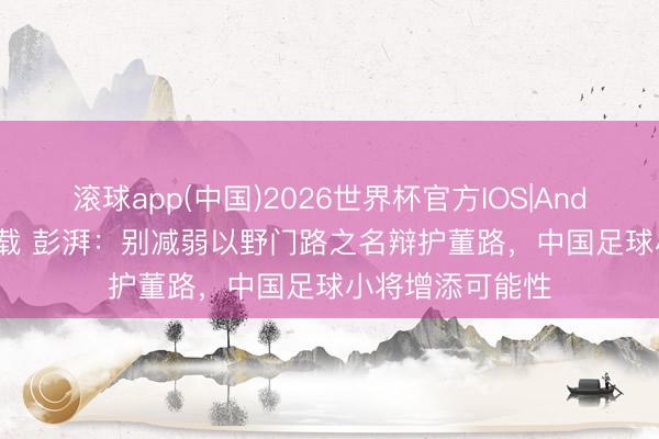 滚球app(中国)2026世界杯官方IOS|Android手机app下载 彭湃：别减弱以野门路之名辩护董路，中国足球小将增添可能性