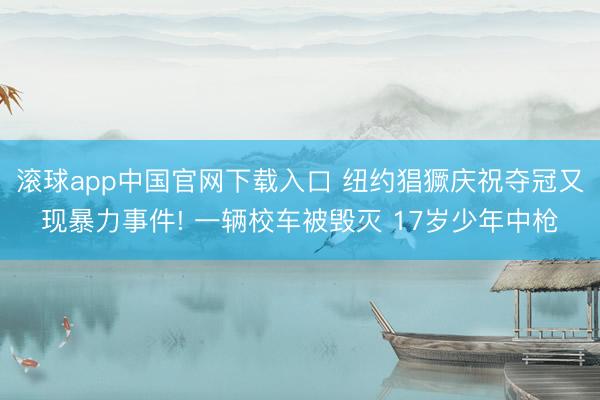 滚球app中国官网下载入口 纽约猖獗庆祝夺冠又现暴力事件! 一辆校车被毁灭 17岁少年中枪