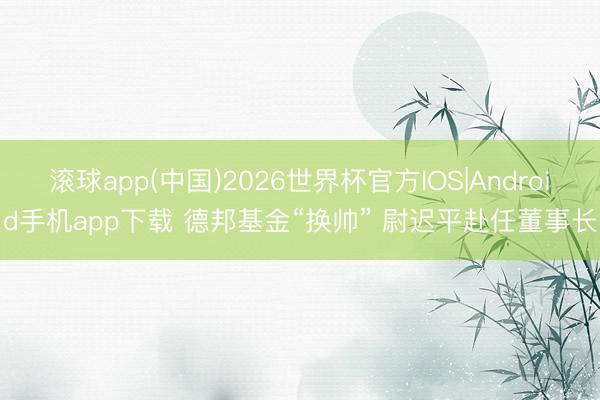 滚球app(中国)2026世界杯官方IOS|Android手机app下载 德邦基金“换帅” 尉迟平赴任董事长